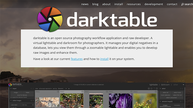 DarkTable.org screenshot