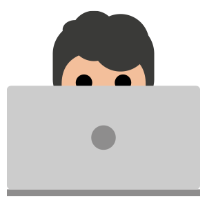 Male Web Designer Working On A Laptop Icon PNG