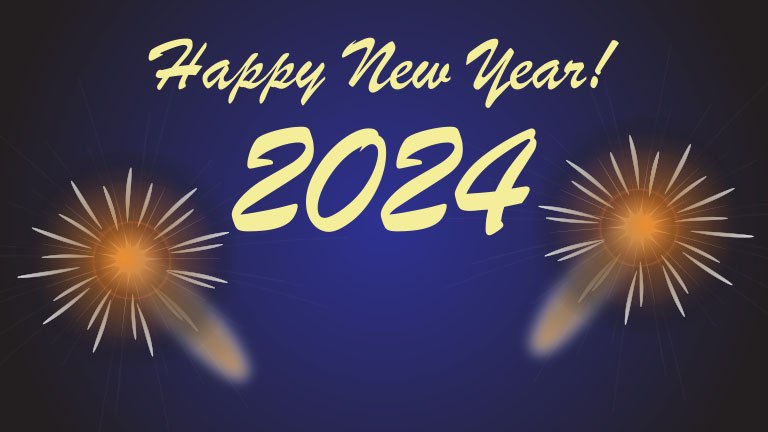 Free Happy New Year 2024 JPG Background With No Attribution Required