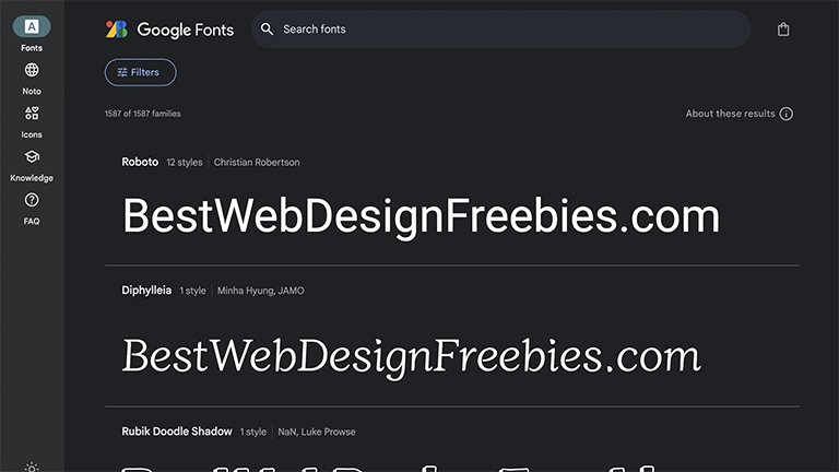 Free Fonts - Google Fonts