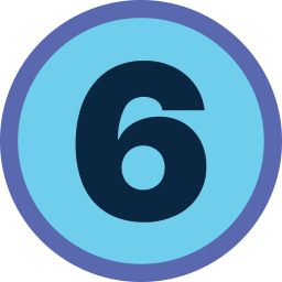 Free Number 6 Icon With No Attribution Required